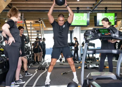 Exercise demonstration at Shred Shed